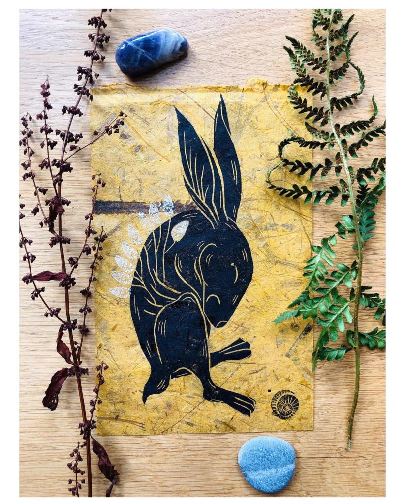 Skyfyre Studio linoprint - Watership Down