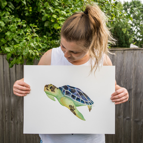 Jem Loves To Draw - Jem with turtle painting