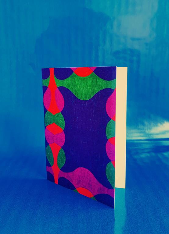 Mahin Hussain bright abstract design greeting card