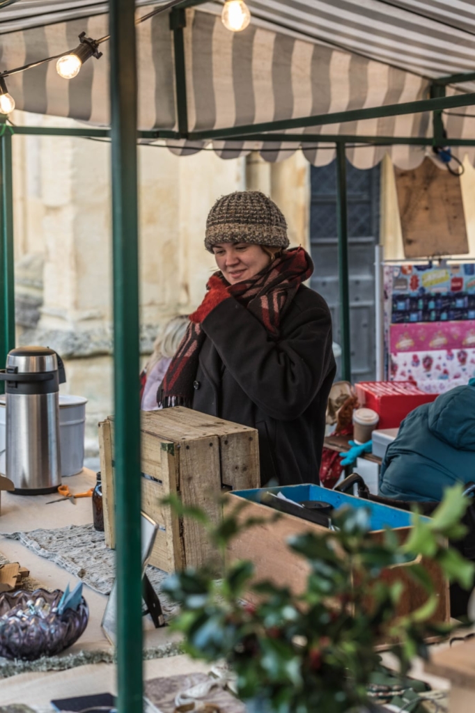 Meghan of Seal natural toiletries at her market stand