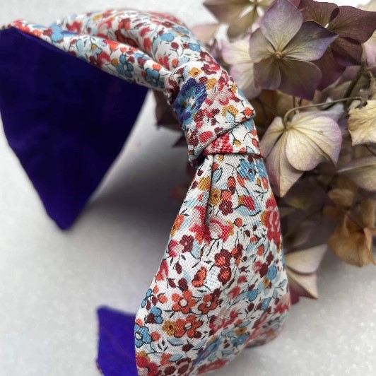 floral material headband by Able Mabel