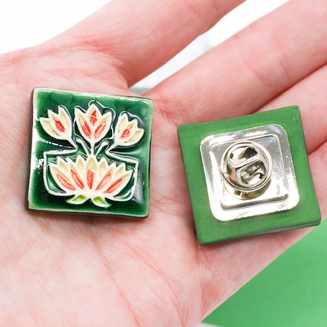Lotus Flower Tile, Art Nouveau Jewellery