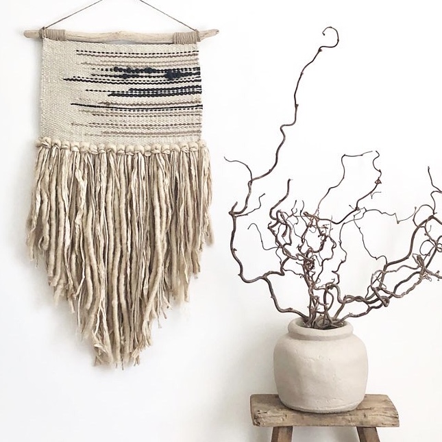 boho fringed wallhanging by Weaveloveamy