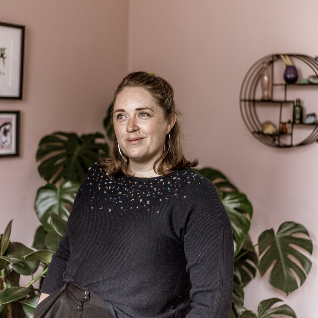 Aime Cox-Tennant of Studio Cotton, in her office.